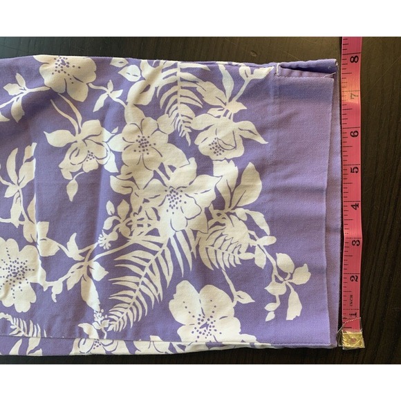 Koret Pants Women's 8 Stretch Zipper‎ Purple Floral Office Church 19" Inseam - Picture 14 of 14